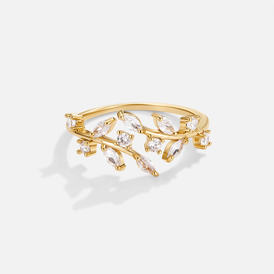 Anillo Vid de Cristal en Oro 18K