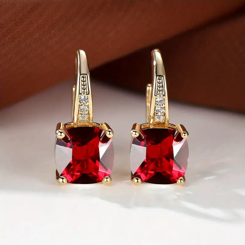 Pendientes Aro con Piedra de Zafiro Mística | Oro