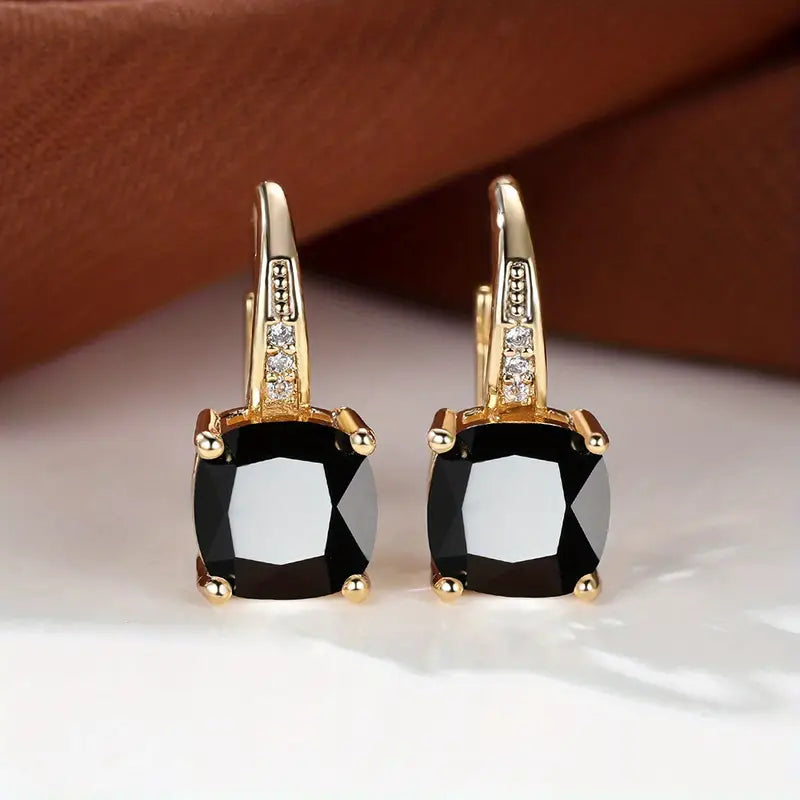 Pendientes Aro con Piedra de Zafiro Mística | Oro