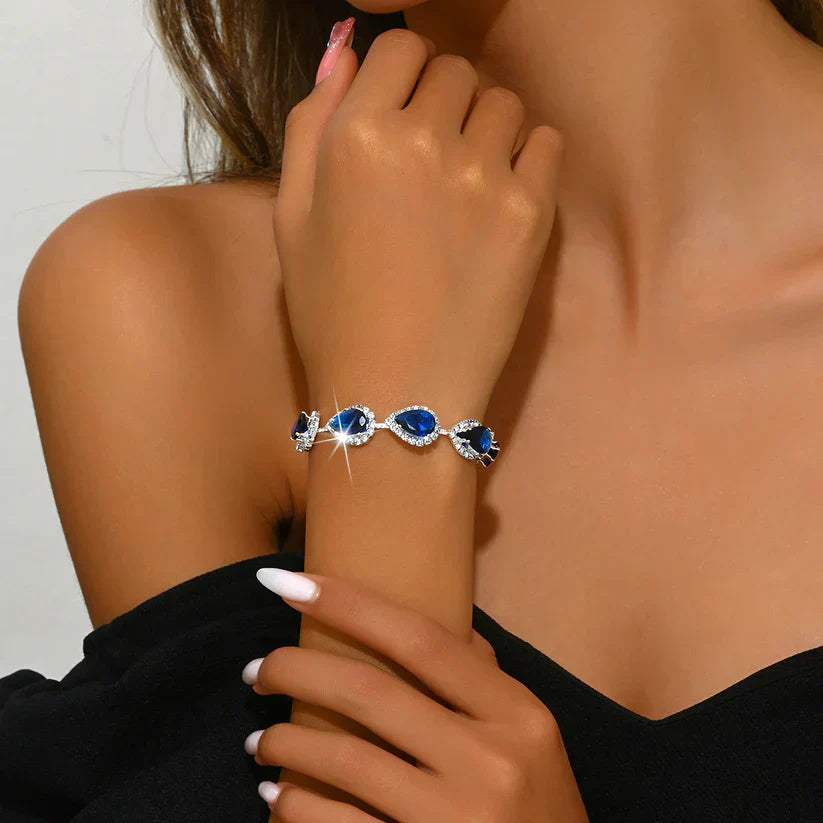 Pulsera de Zafiro Serena | Oro Blanco