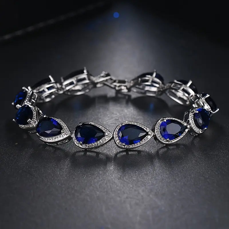 Pulsera de Zafiro Serena | Oro Blanco