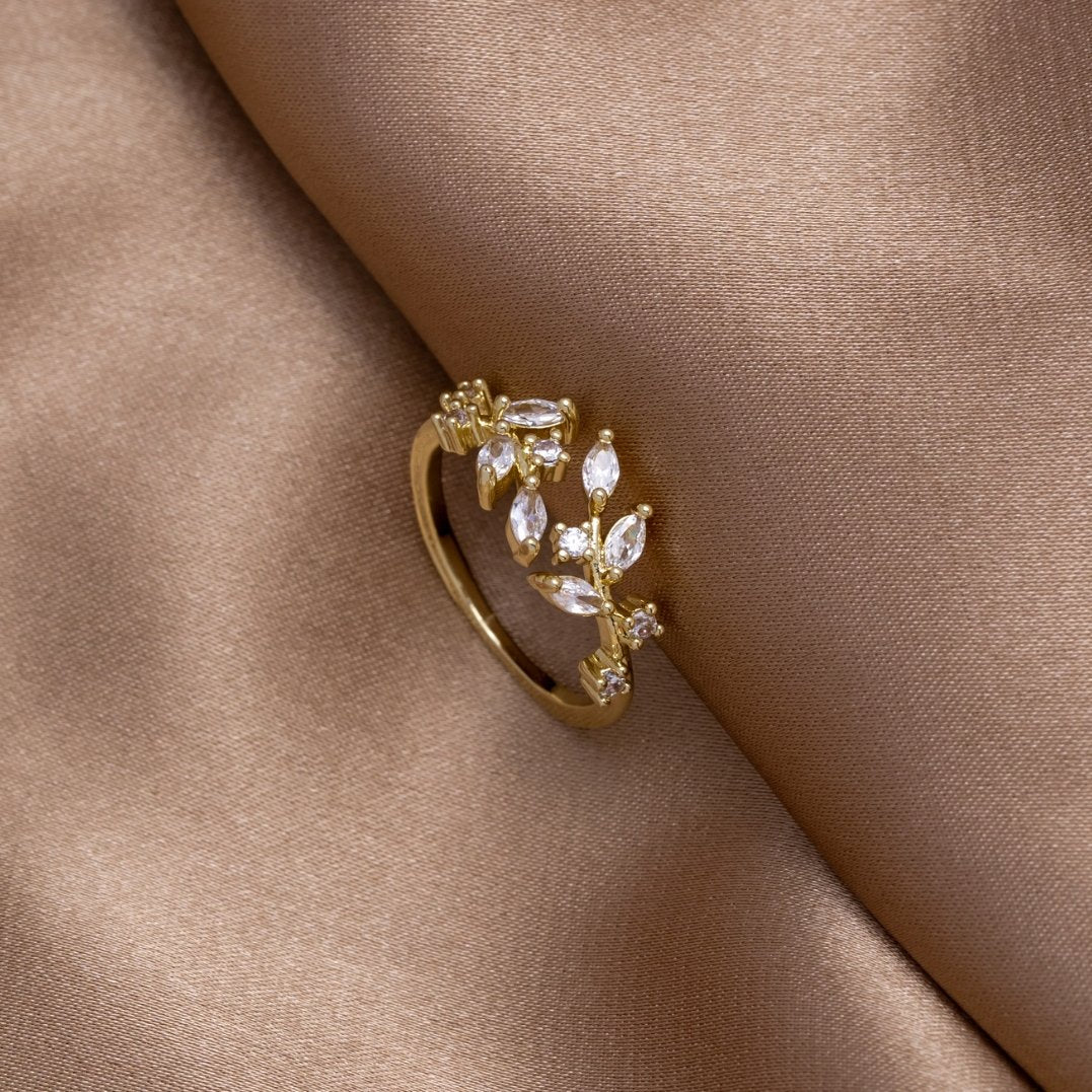 Anillo Vid de Cristal en Oro 18K