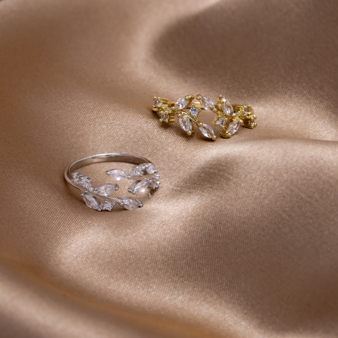 Anillo Vid de Cristal en Oro 18K
