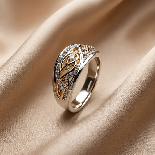 Hohlring in Gold- und Silberoptik