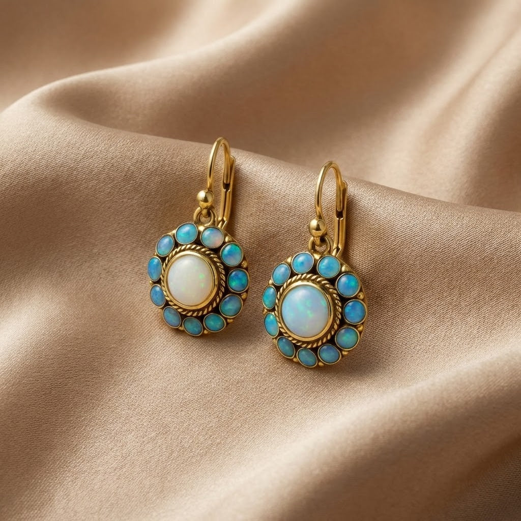 Vintage-Ohrringe mit Opal aus der Kollektion