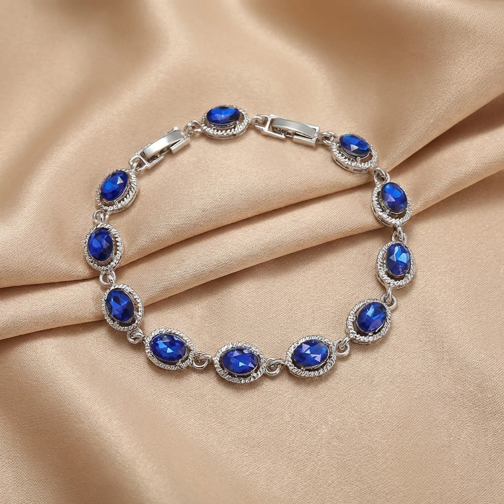 Pulsera de Zafiro Serena | Oro Blanco