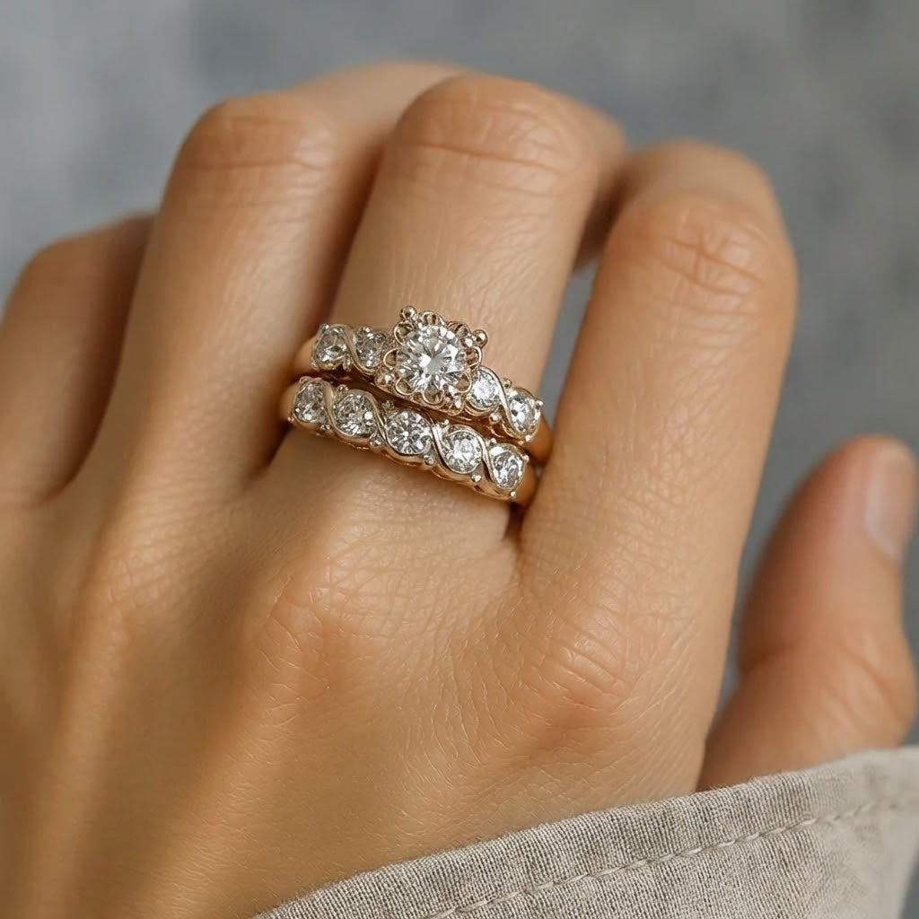 Vintage Ring in Glänzendem Gold